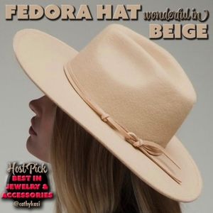 FEDORA HAT wonderful in BEIGE HOST PICK